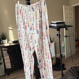 Colorful Bottle Print Pajama Pants